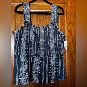 Smocked Peplum Tank Top